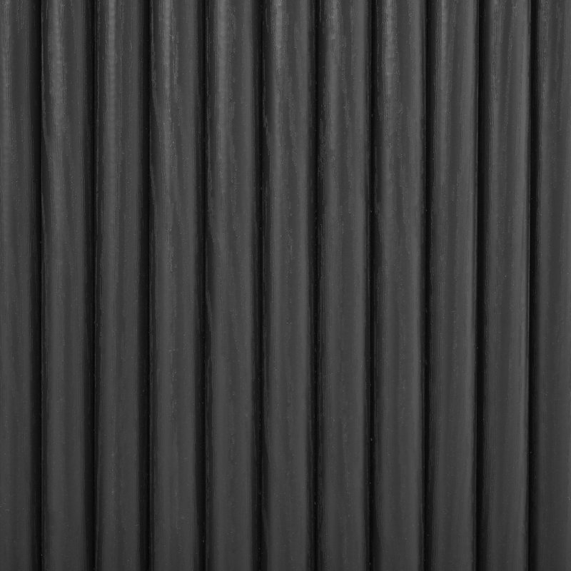 Ensemble de tables basses rondes cannelées avec porte tambour et rangement, Noir