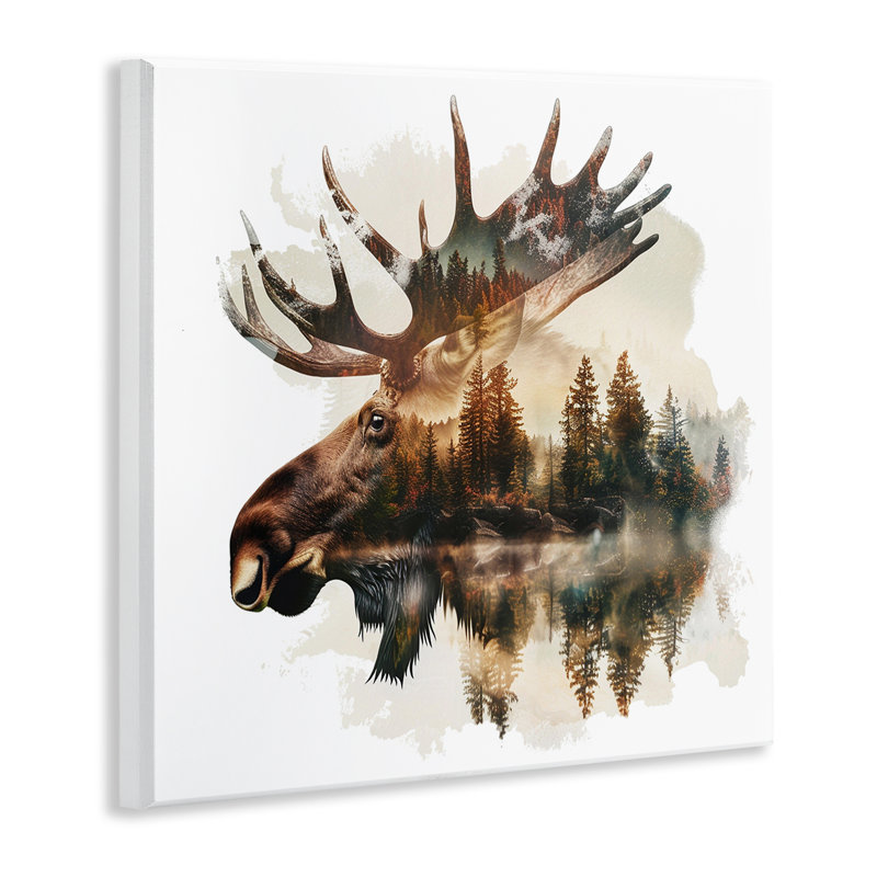 Art mural en forme de bois d'orignal par LSR Design Studio