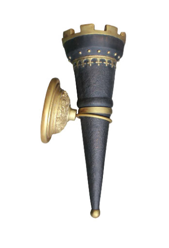 Hinley Medieval Torch Wall Decor Statue