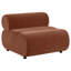 Fauteuil sans accoudoirs Byrne en velours rouille