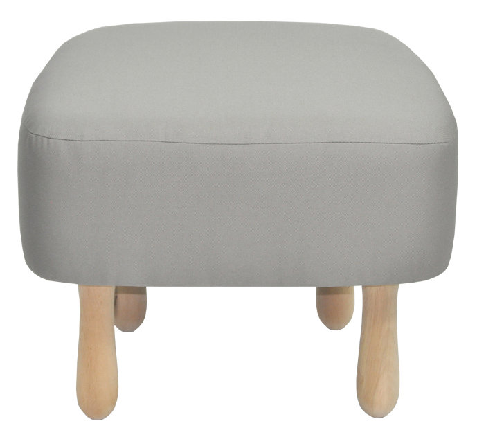 Wzór 50cm Wide Square Footstool Ottoman, Grey