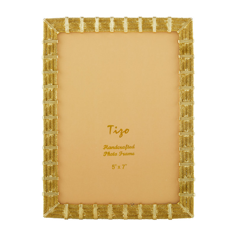 Metal Picture Frame, Gold, 5" x 7"