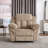 Demaio 46.1" Wide Oversized Pineapple-Textured Chenille Power Recliner with Massage, Heat, Lift Assist, USB & Type-C Ports-1196712983