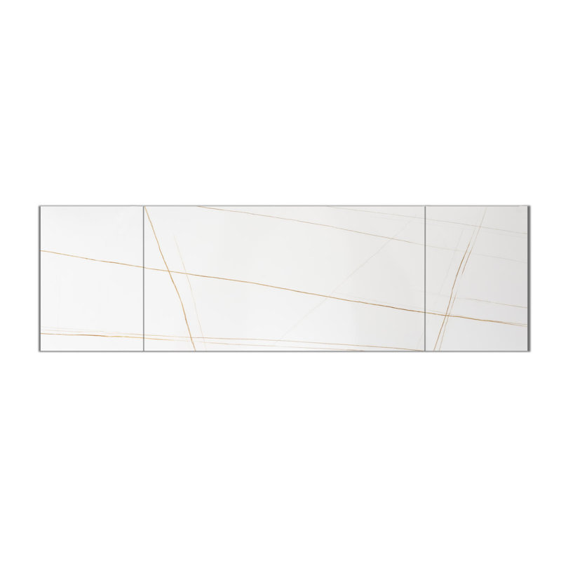 Darigo Extendable Metal Base Dining Table, White
