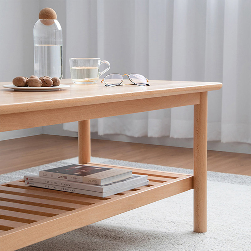 Table basse Burlywood, H 17,72 po x L 39,37 po x l 19,69 po