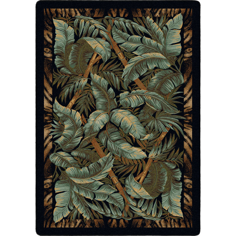 Tapis floral Alminus Jungle Fever, Rectangle 2 pi 8 po x 3 pi 10 po
