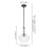 Meltzer 1 - Light Black Clear Glass Pendant Light for Dining Room-1598287080