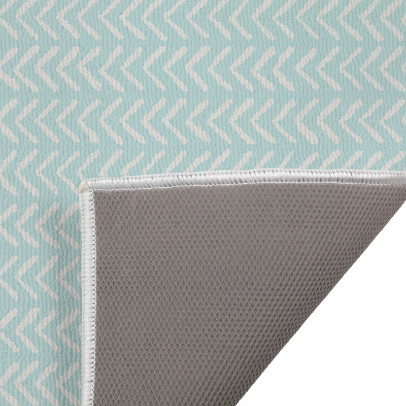 Paillasson Tribe Way, Bleu clair / bleu, L 21 po x L 34 po