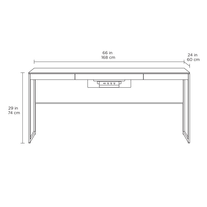 Sequel Studio Desk - 6601, Neo Walnut/Bronze