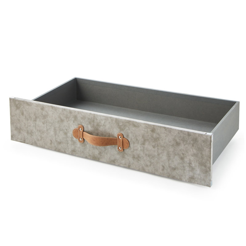 DormCo Texture Underbed Storage Bin with Wheels - Black Ash
