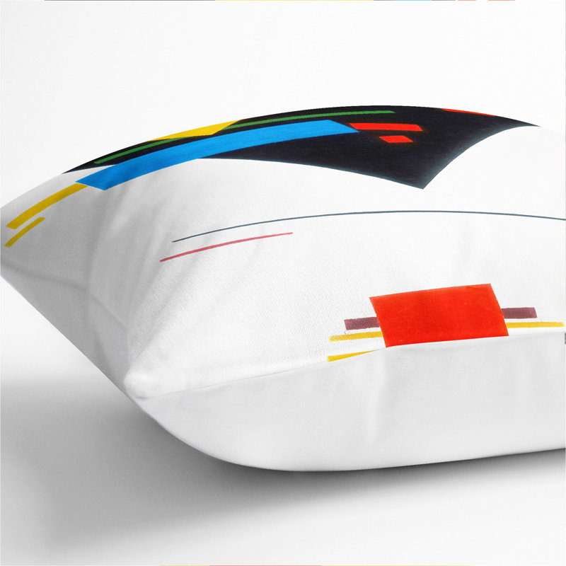 Square Cushion, 55cm H x 55cm W x 20cm D, White