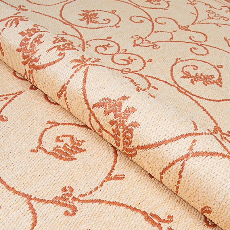 Tapis intérieur / extérieur beige floral Dauphine, Rectangle 2 pi x 3 pi 7 po