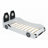 [Twin Size Wood Platform Bed with LED and Upholstered Backrest, No Box Spring Needed, Sturdy and Durable]-1356191531