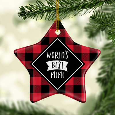3.1'' Handmade Porcelain People Holiday Shaped Ornament