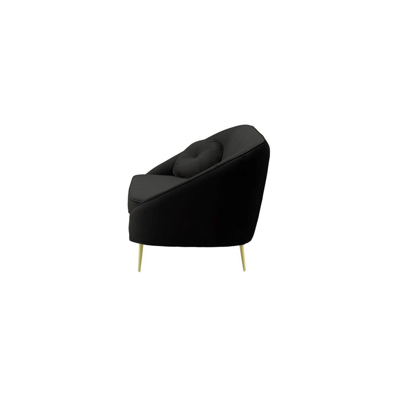 Kooper 3 Seater Velvet Sofa, Black
