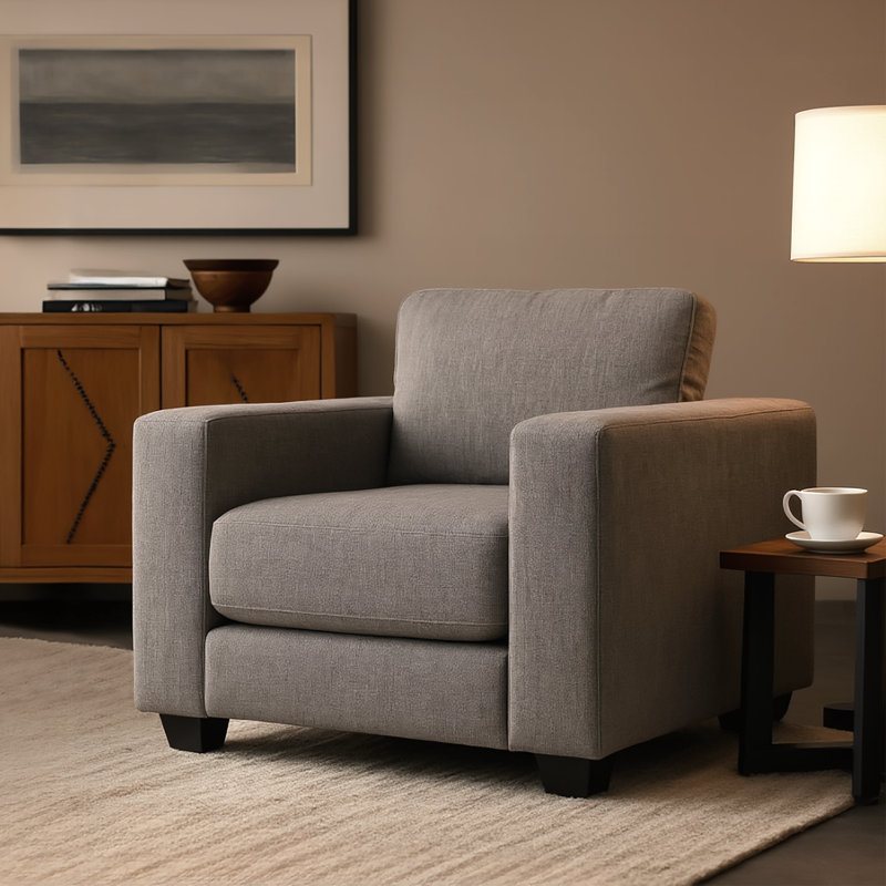 Chaise d'appoint Evelyn, Marron clair