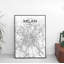 Milan City Map - No Frame Print-1800072069