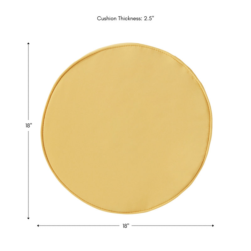 Outdoor Round Dining Chair Seat Pad, Sunbeam