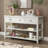 Nibbi 47" Console Table with Wood Frame and Legs, 3 Drawers and 2 Open Shelves Grey-131387910