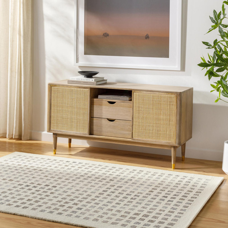 Sigrid Hand Tufted Geometric Indoor Rug, Rectangle 8' x 10'