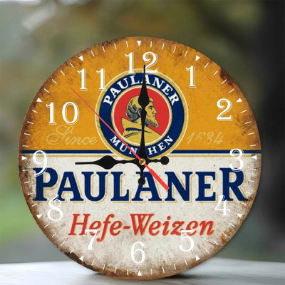 10-Inch Wooden Wall Clock, Silent Movement, Battery Operated (AA Batteries Not Included), Artistic  Decor, Perfect for Home Accents