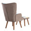 Upholstered Accent Chair with Footstool