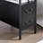 Black Narrow End Tables with Drawers and Open Shelf, Modern Industrial Nightstands with Storage for Bedroom, Sofa Side or Small Spaces-1257649589-1313099164