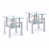Plateau blanc / base transparente