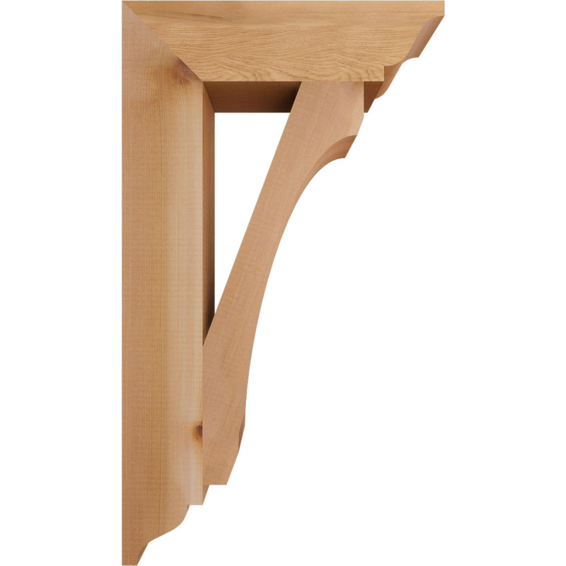 Support en bois rustique traditionnel BKTLEC01, Cèdre rouge de l'Ouest (lisse), H 28 po x l 3,5 po x P 16 po