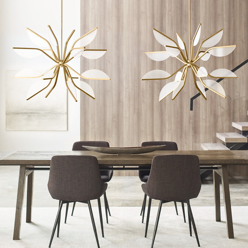 Belterra 16 - Light LED Chandelier, 28.4" H x 38" W x 38" D, Natural Brass