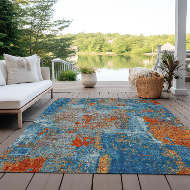 Tapis intérieur / extérieur lavable à la machine ACN989 1 pi 8 po x 2 pi 6 po, Rectangulaire 8 pi x 10 pi