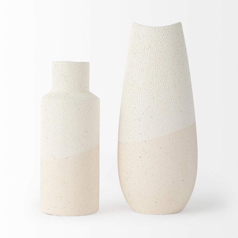 Vase de table en céramique Jennifer, H 11,02 po x l 4,53 po x P 4,53 po