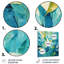 «Blue and White Tropical Plants Mirage 1 - Jungle», art mural en métal-101155929