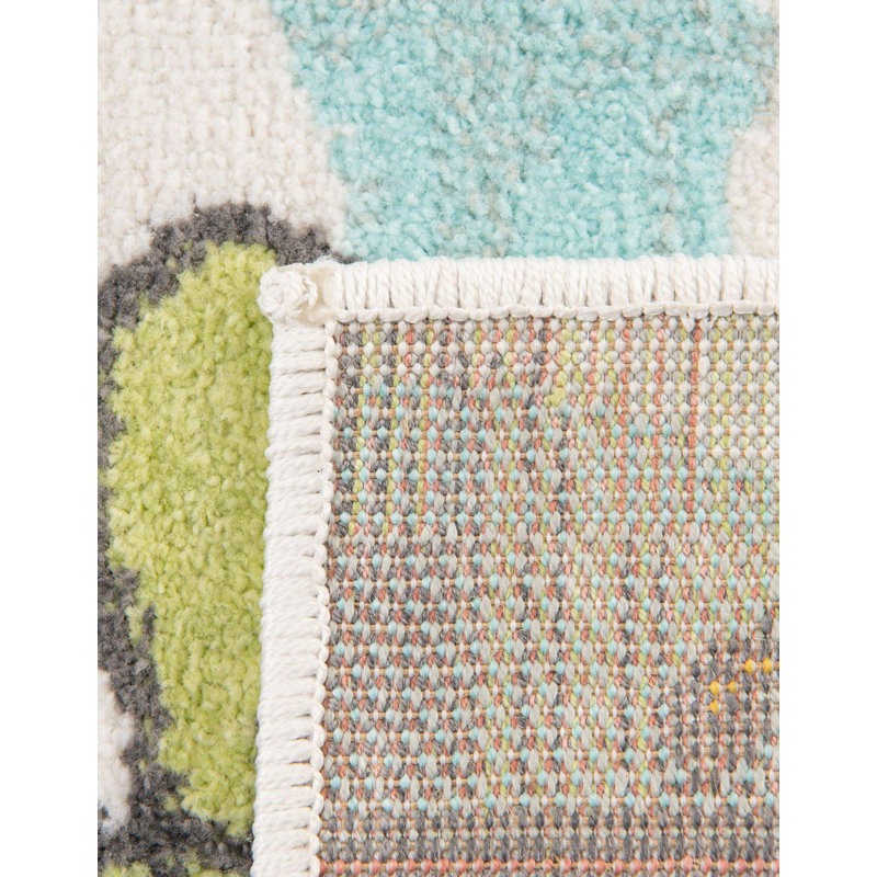 Whimsy Kids Polypropylene Plastic Rug, Rectangle 3'11" x 5'11"