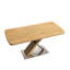 Table de salle à manger 47,25 "-63", aspect naturel, sièges 4-6, rétractable, et acier extensible 63 ", robuste et construction