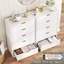Commode cannelée de 31,5 po de largeur avec éclairage et commode pour chambre à coucher avec 5 tiroirs-1063542266