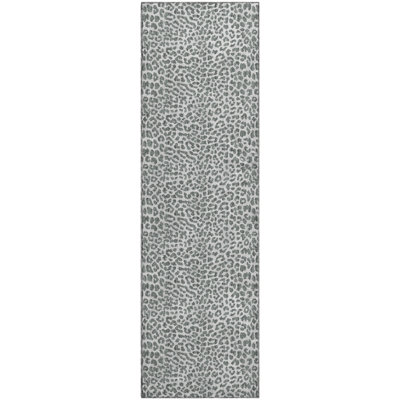Premium Machine Washable Kishonna AMF43 Gray Rug