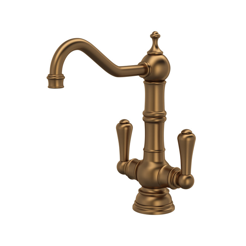 Edwardian™ Mono Two Handle Centerset Single Hole Dual Lever Picardie Bar Faucet, English Bronze