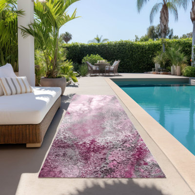 Kyrie Washable Abstract Indoor / Outdoor Rug