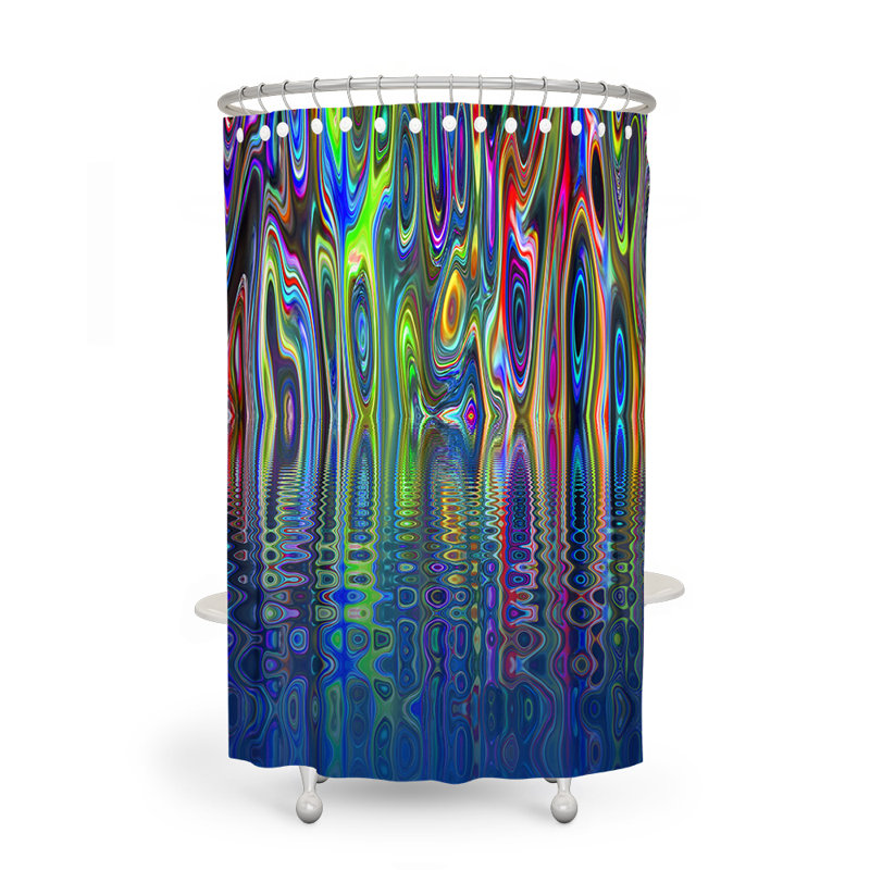 Rideau de douche simple abstrait, H 93 po x l 70 po