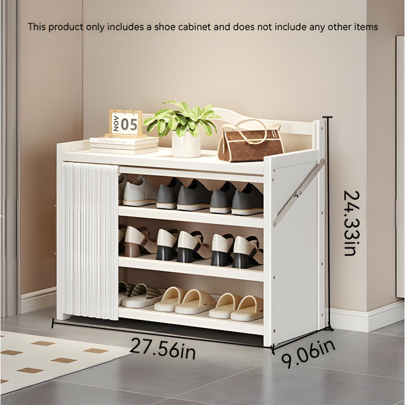 Simple Multi-Layer Bamboo Shoe Rack, No Installation, Foldable Shoe Cabinet, Home Narrow Space Storage