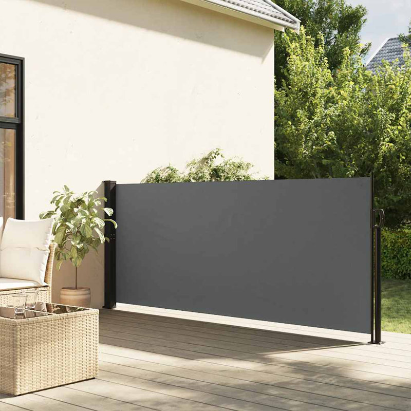 Vidaxl Retractable Side Awning, Anthracite, 86.6" x 236.2"