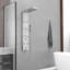 4-way Diverter Rainfall Shower Tower Panel System With Rainfall Waterfall Shower Head And Shower Hand In Brushed Nickel-103530305