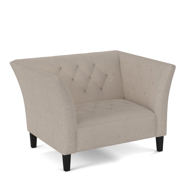 Carruth Upholstered Armchair, Gypsy Cream Performance Microfiber