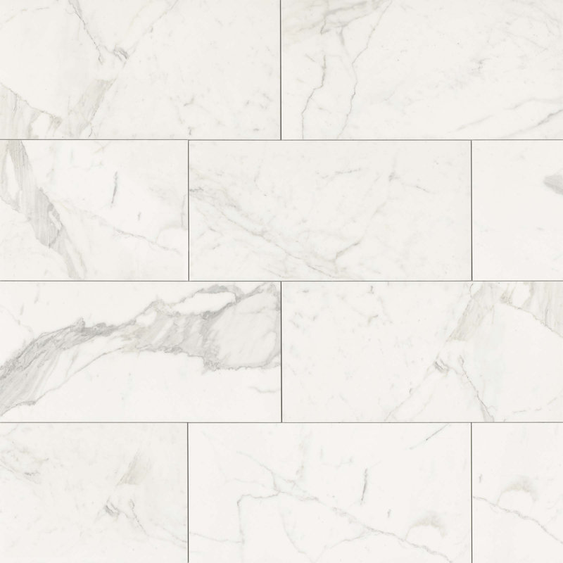 Classic 2.0 12" x 24" Porcelain Field Tile, Statuarietto