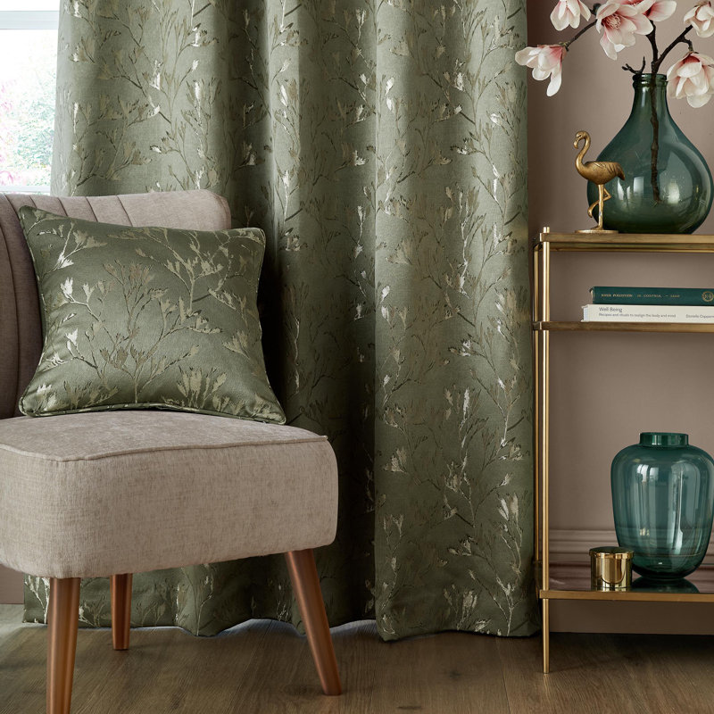 Hertford Curtain, Champagne, Width 168 x Drop 183cm