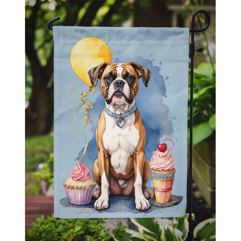 Drapeau de jardin «Happy Birthday», Boxer 