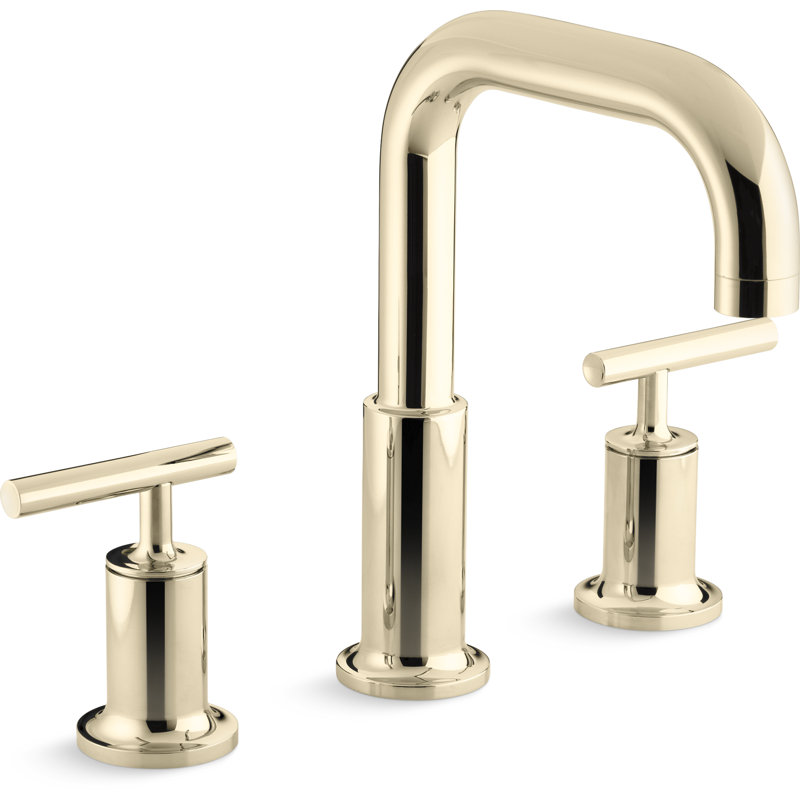 Kohler Purist for Two Deck-Mount Bath Faucet Trim for High-Flow Valve with Lever Handles, Valve Not Included