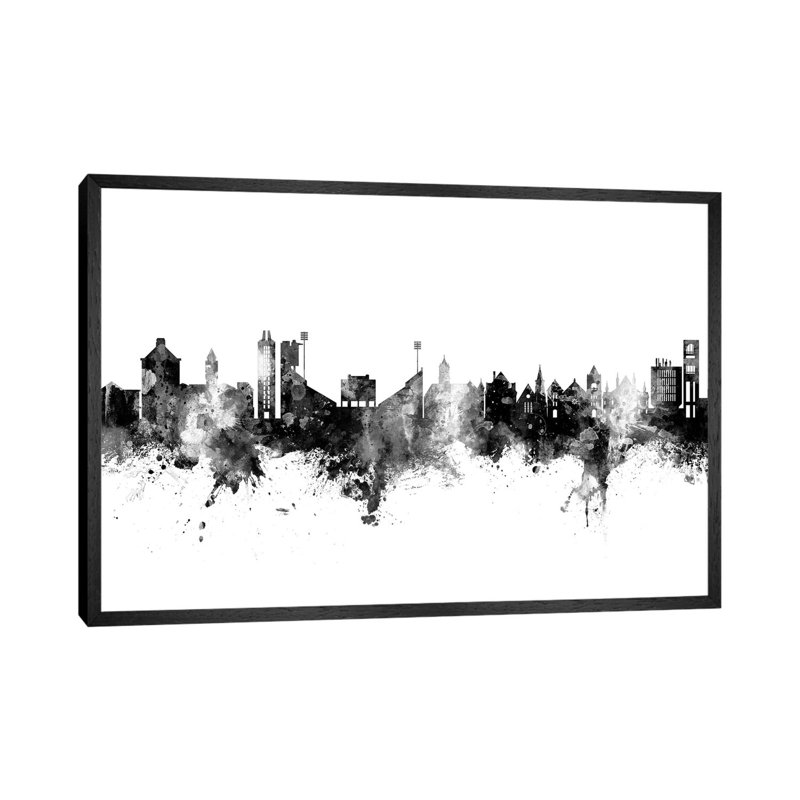 Lawrence Kansas Skyline by Michael Tompsett - 1 Piece Wall Art on Canvas, 101.6cm H x 152.4cm W x 3.81cm D