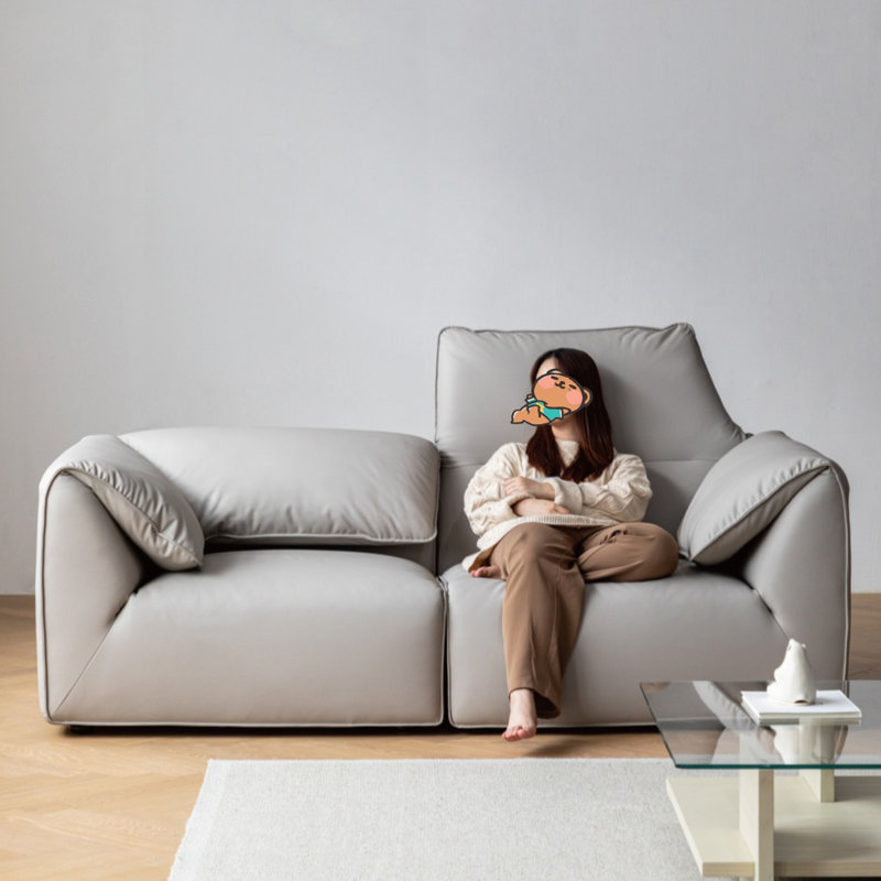 Canapé à dossier haut Elephant-Ear, H 28,35 po x l 82,68 po x P 40,16 po, 2